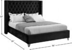 Aiden Velvet Upholstered Bed - Image 8