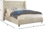 Aiden Velvet Upholstered Bed - Image 8