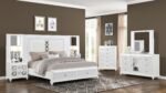 ABIGALE KING 5 PC BEDROOM SET WITH MIRROR TOP NIGHTSTAND