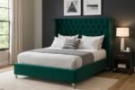 Aiden Velvet Upholstered Bed - Image 2