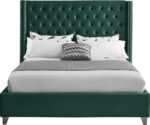 Aiden Velvet Upholstered Bed - Image 3
