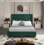 Aiden Velvet Upholstered Bed - Image 4