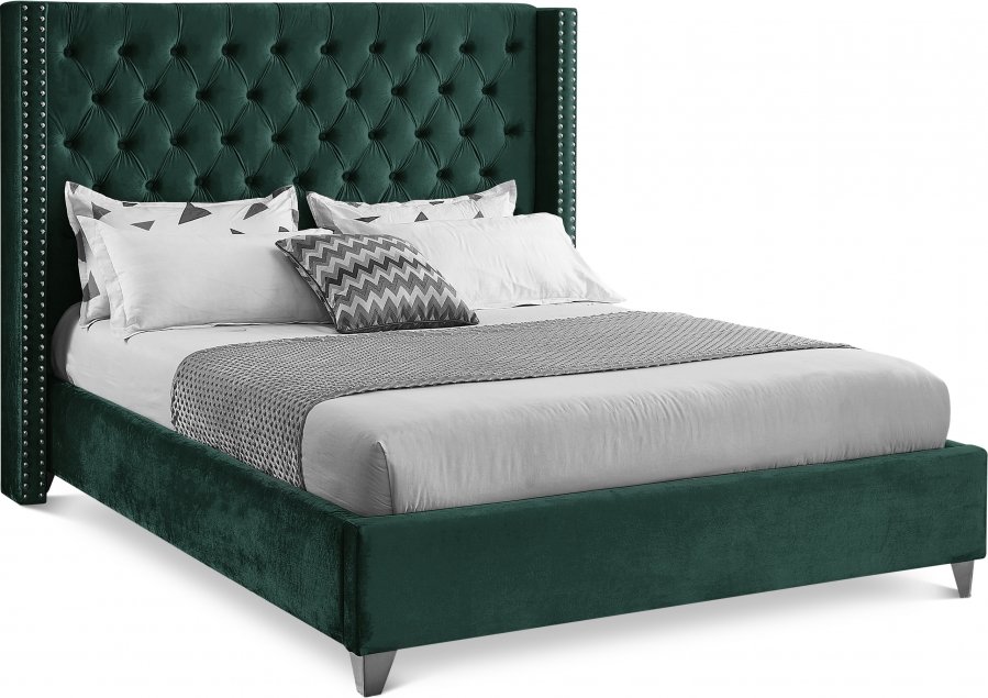 1242.jpg Aiden Velvet Upholstered Bed - Image 1