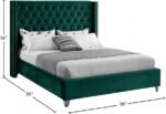 Aiden Velvet Upholstered Bed - Image 8