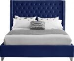 Aiden Velvet Upholstered Bed - Image 3