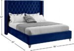 Aiden Velvet Upholstered Bed - Image 8