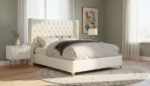 Soho White Bonded Leather Bed - Image 2