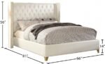Soho White Bonded Leather Bed - Image 3
