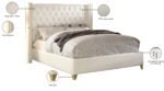 Soho White Bonded Leather Bed - Image 4