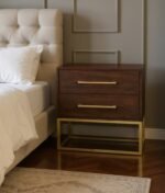 Maxine Wood Veneer And Iron Nightstand - Image 2