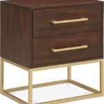 Maxine Wood Veneer And Iron Nightstand