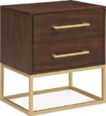 Maxine Wood Veneer And Iron Nightstand