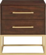 Maxine Wood Veneer And Iron Nightstand - Image 3