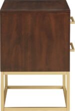 Maxine Wood Veneer And Iron Nightstand - Image 5