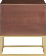 Maxine Wood Veneer And Iron Nightstand - Image 6