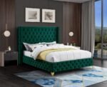 Savan Velvet Upholstered Bed - Image 3
