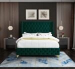 Savan Velvet Upholstered Bed - Image 5