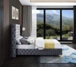 Savan Velvet Upholstered Bed - Image 7
