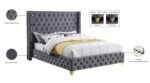 Savan Velvet Upholstered Bed - Image 10