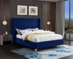 Savan Velvet Upholstered Bed - Image 3
