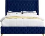 Savan Velvet Upholstered Bed - Image 4