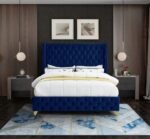 Savan Velvet Upholstered Bed - Image 5