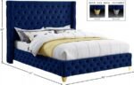 Savan Velvet Upholstered Bed - Image 9