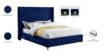 Savan Velvet Upholstered Bed - Image 10
