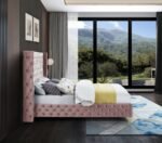 Savan Velvet Upholstered Bed - Image 7