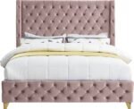 Savan Velvet Upholstered Bed - Image 4