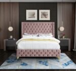 Savan Velvet Upholstered Bed - Image 5