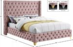 Savan Velvet Upholstered Bed - Image 9
