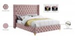 Savan Velvet Upholstered Bed - Image 10
