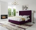 Savan Velvet Upholstered Bed - Image 2