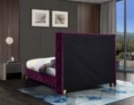 Savan Velvet Upholstered Bed - Image 8