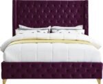 Savan Velvet Upholstered Bed - Image 4