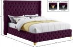 Savan Velvet Upholstered Bed - Image 9