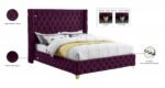 Savan Velvet Upholstered Bed - Image 10