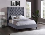 Fritz Velvet Upholstered Bed - Image 2