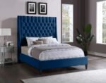 Fritz Velvet Upholstered Bed - Image 2