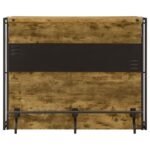 RENALDI 3-SHELF HOME BAR WINE CABINET RUSTIC NUTMEG - Image 4