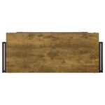 RENALDI 3-SHELF HOME BAR WINE CABINET RUSTIC NUTMEG - Image 8