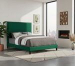 Harlie Velvet Upholstered Bed - Image 2