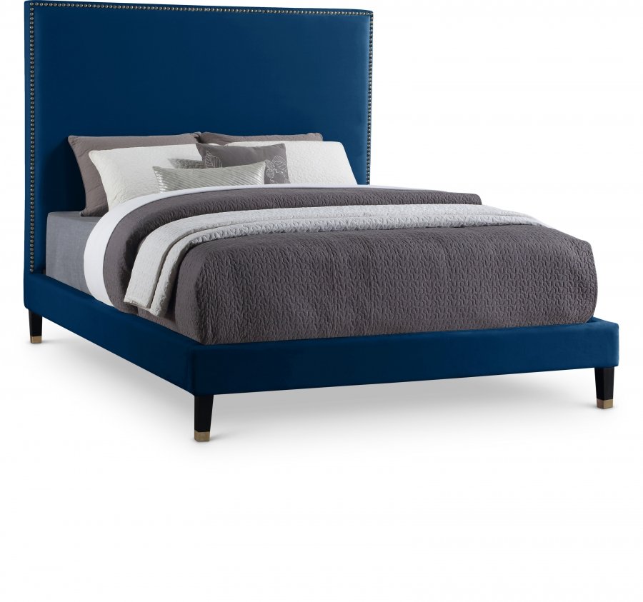 13022.jpg Harlie Velvet Upholstered Bed - Image 1