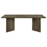 TYLER 80-INCH SOLID WOOD DINING TABLE MANGO BROWN - Image 3