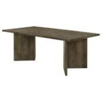 TYLER 80-INCH SOLID WOOD DINING TABLE MANGO BROWN - Image 4