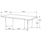 TYLER 80-INCH SOLID WOOD DINING TABLE MANGO BROWN - Image 8