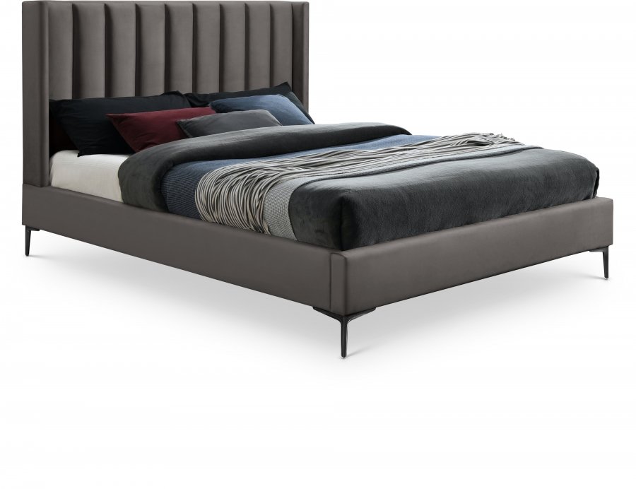 13245.jpg Nadia Velvet Upholstered Bed - Image 1