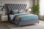 Kira Velvet Upholstered Bed - Image 2
