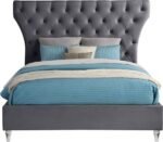 Kira Velvet Upholstered Bed - Image 3